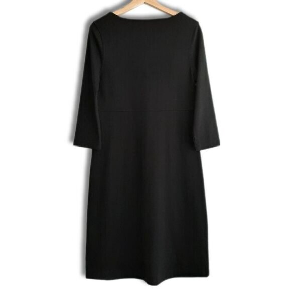 GILMOUR | Relaxed Long Sleeve Comfy Midi Length Dress Black Sz S - Picture 6 of 10